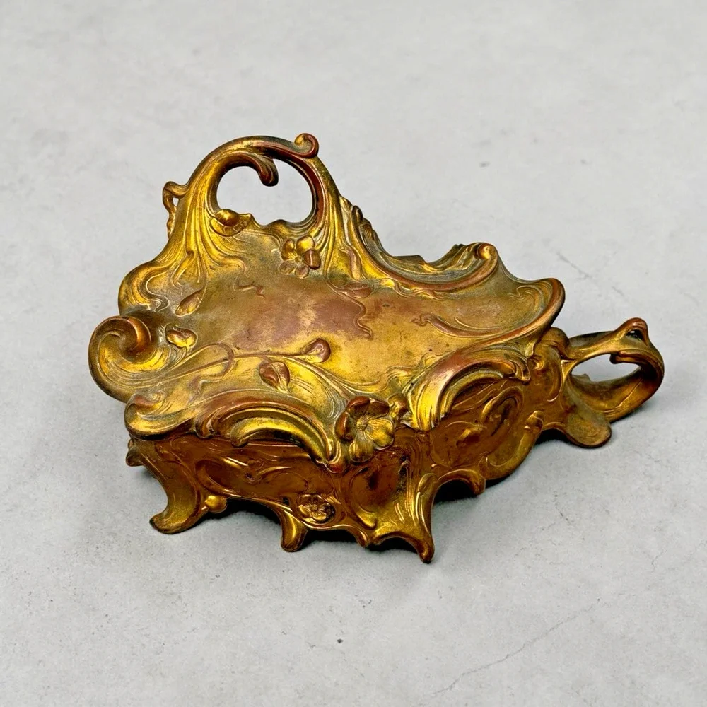 Art Nouveau 1900's W. B. Mfg. Co. Weidlich Brothers Jewelry Box Wb 336 Trinket